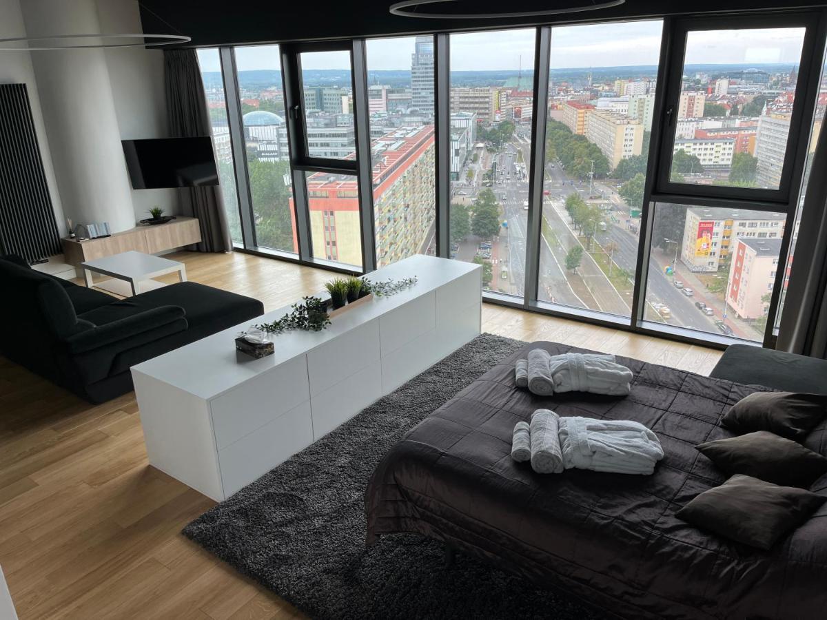 Hanza Tower - Luxurious Apartment 60M2 - 15Th Floor City View Szczecin Exterior photo